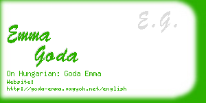 emma goda business card